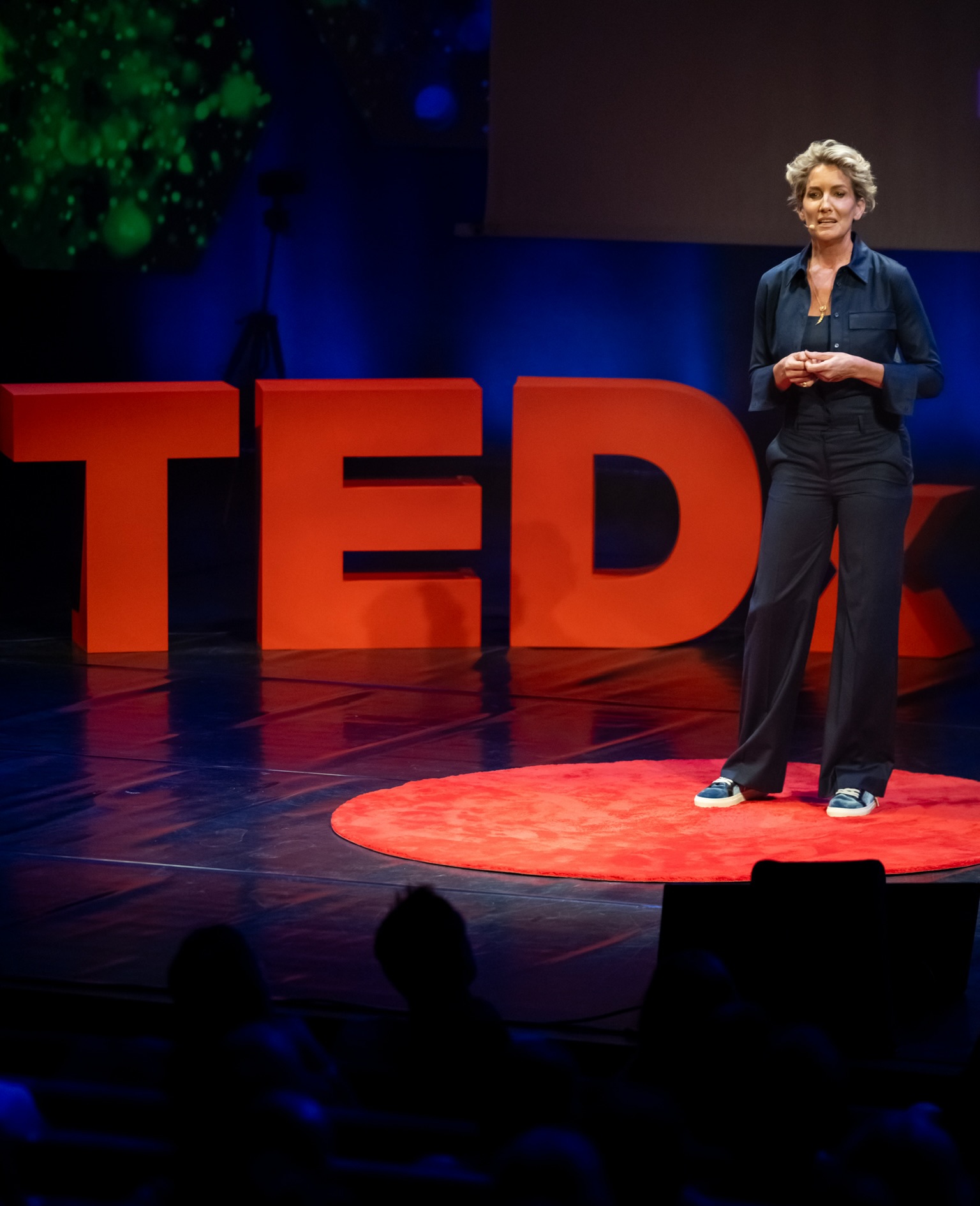 Stephanie Canavesio speaking at TEDx Dalt Villa Ibiza - Somatic psychotherapy and embodiment